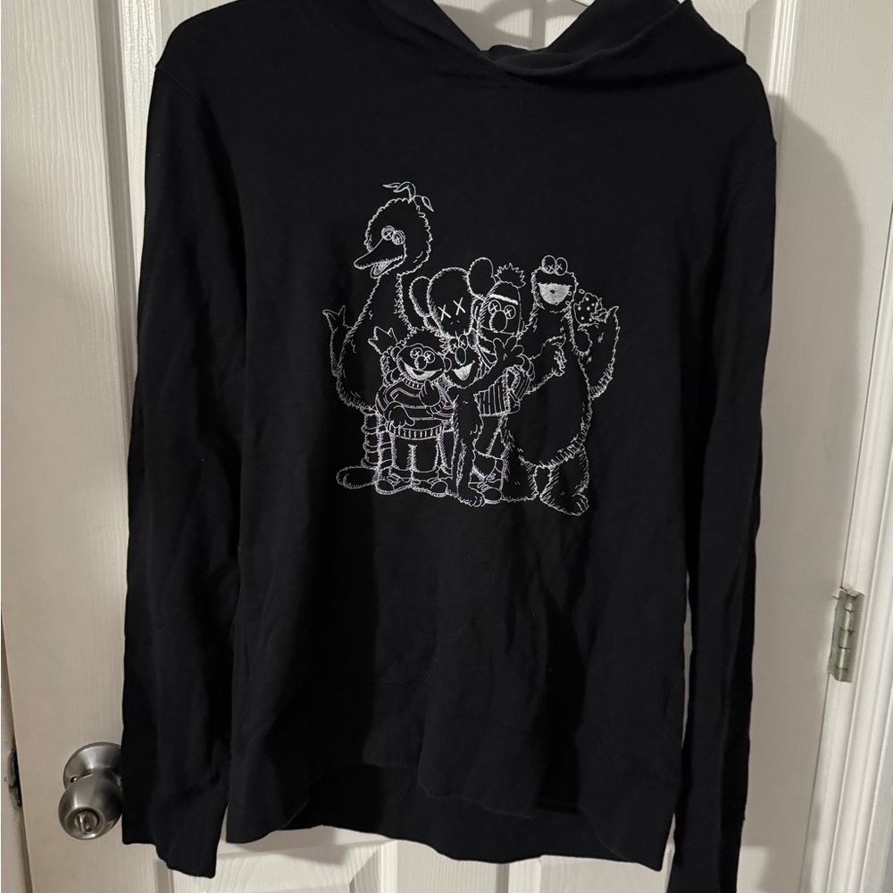 KAWS Black Hoodie with Graphic